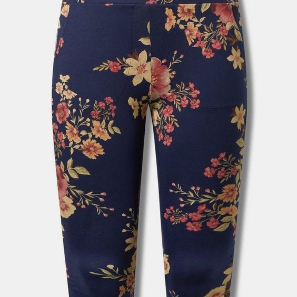 Torrid Navy Floral Leggings